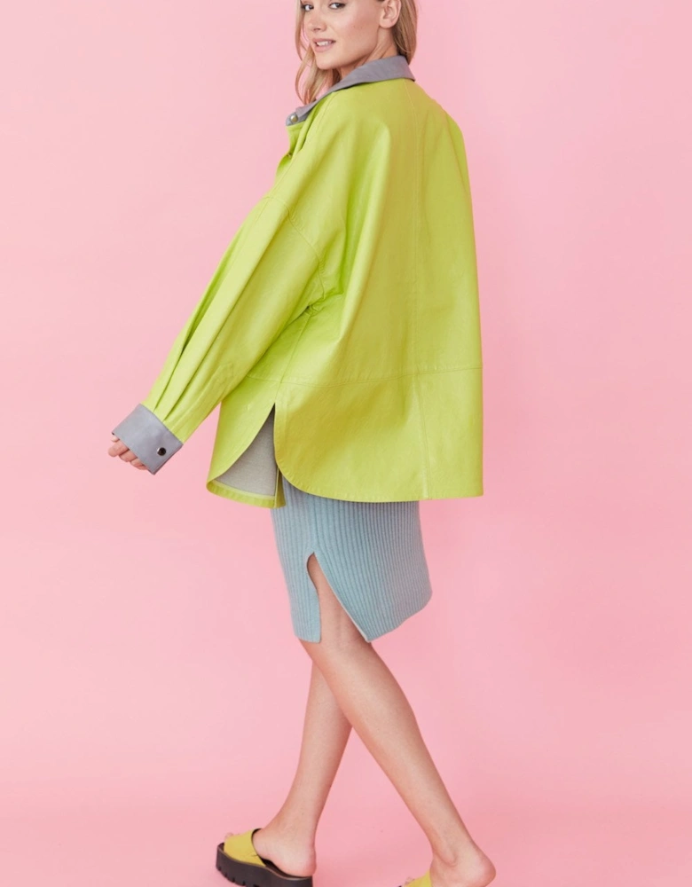 Green Angelina Oversized Shacket