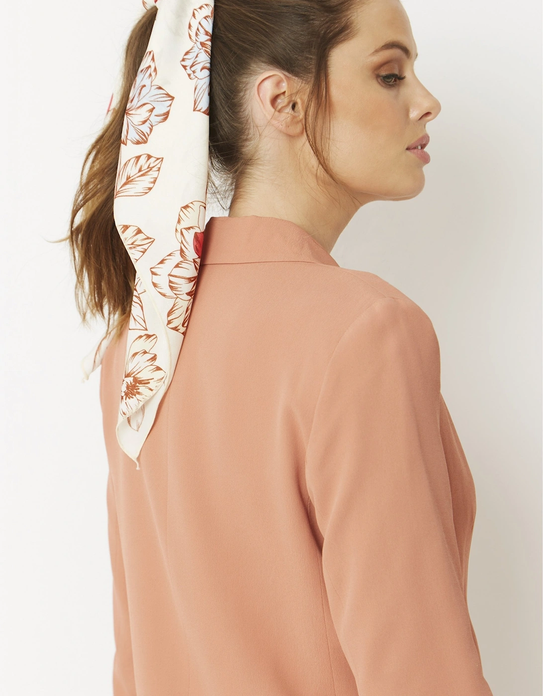 Cream Silk Blend Hair Scarf, 4 of 3