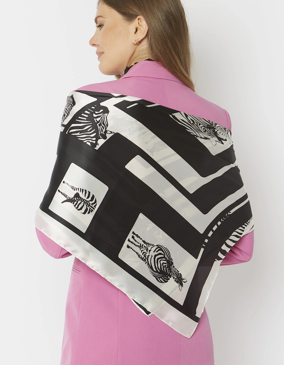 Zebra Print Silk Blend Scarf, 10 of 9