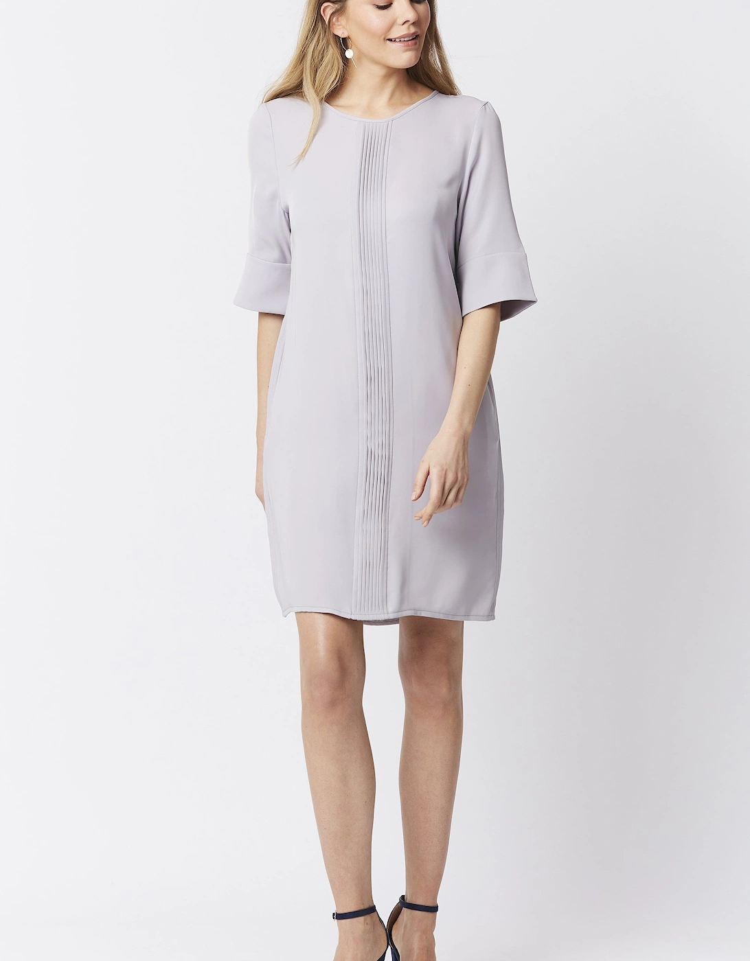 Grey Silk Blend Shift Dress, 6 of 5