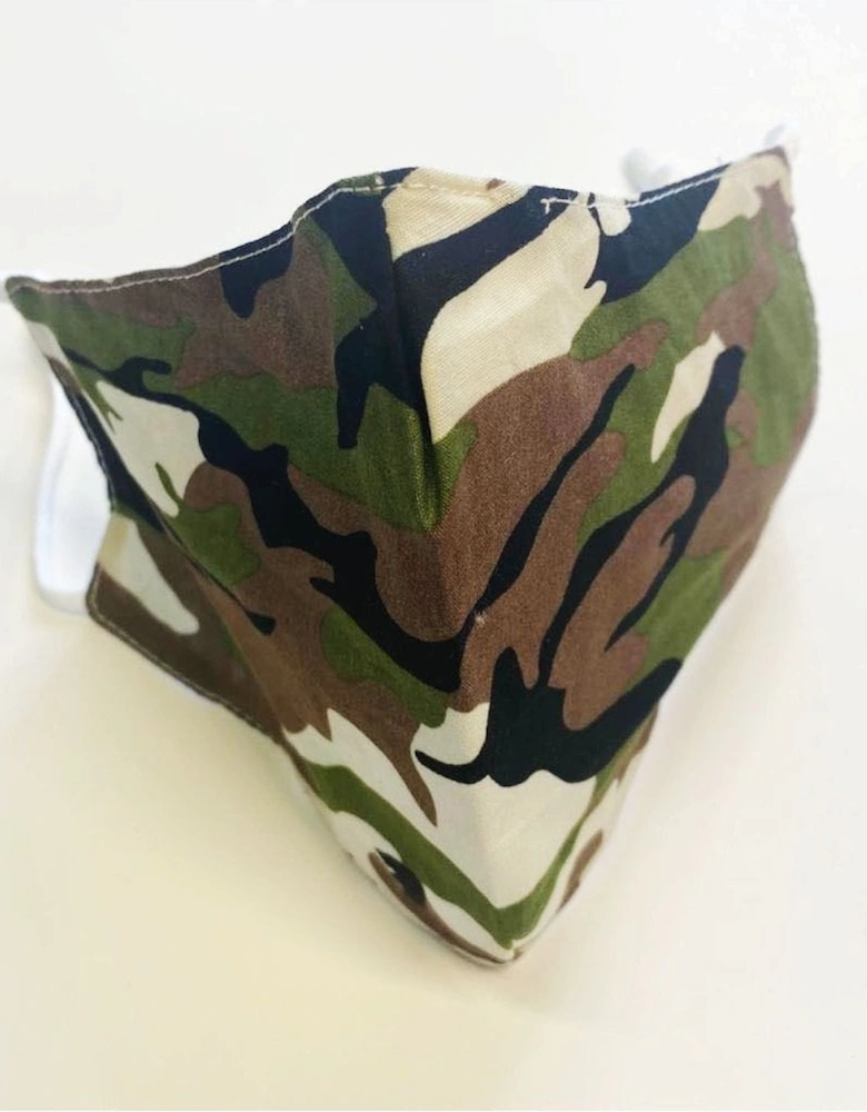 Green Unisex Reusable Fashion Face Masks in Camouflage