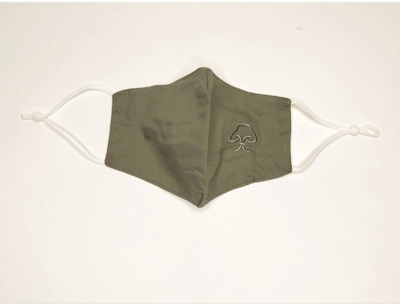 Khaki Reusable Cotton Fashion Face Mask with Filter Pocket