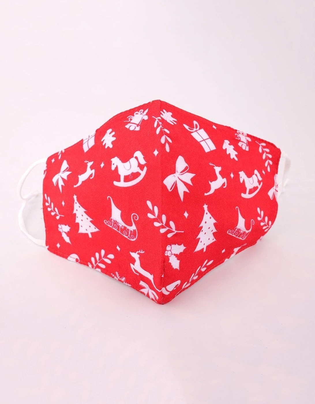 Red Christmas Reusable Cotton Face Masks, 2 of 1