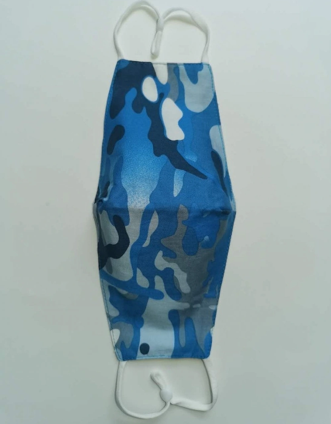 Blue Unisex Reusable Fashion Face Masks in Camouflage