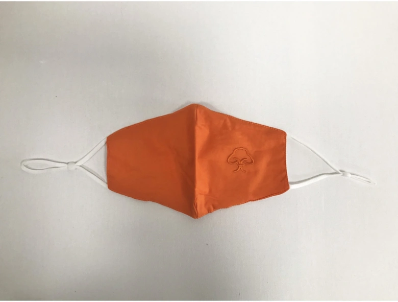 Orange Reusable Cotton Fashion Face Mask with Filter Pocket