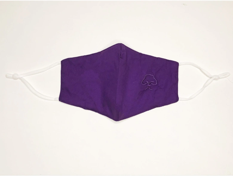 Purple Reusable Cotton Fashion Face Mask with Filter Pocket