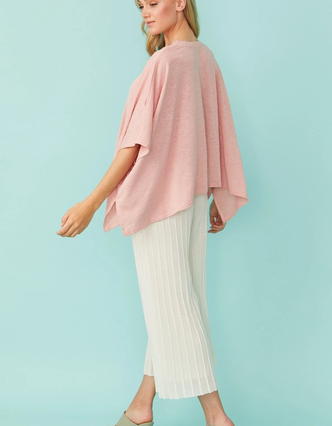 Pink Fine Knit Kaftan