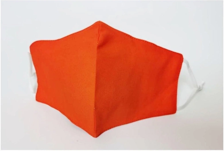 Orange Unisex Block Colour Fashion Cotton Face Mask