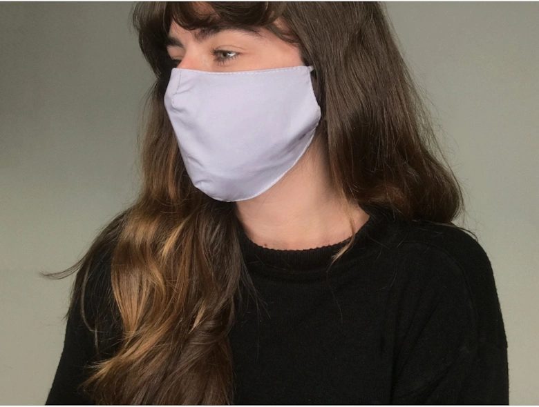 Grey Unisex Block Colour Fashion Cotton Face Mask