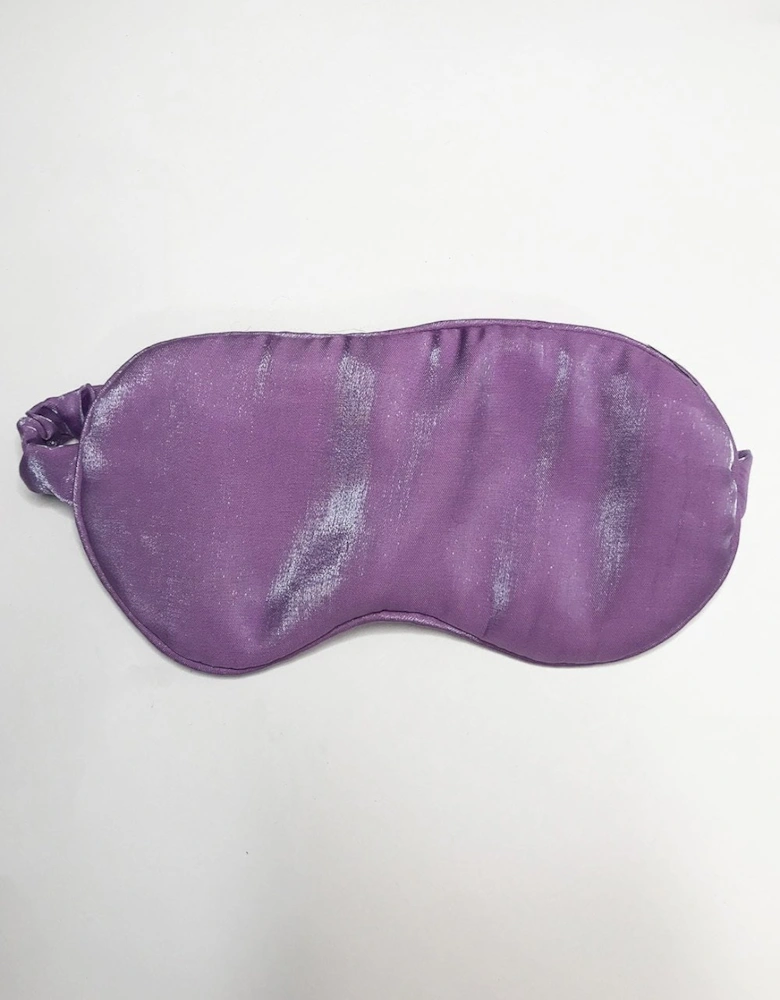 Purple Silk Blend Face Mask, Eye Mask & 2x Scrunchie Set