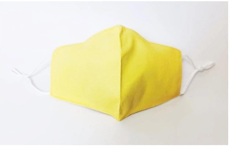 Yellow Unisex Block Colour Fashion Cotton Face Mask, 4 of 3