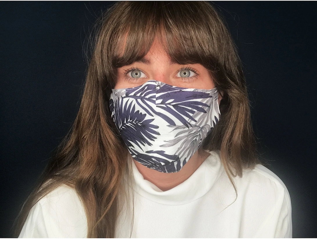 Blue Reusable Cotton Fashion Face Mask