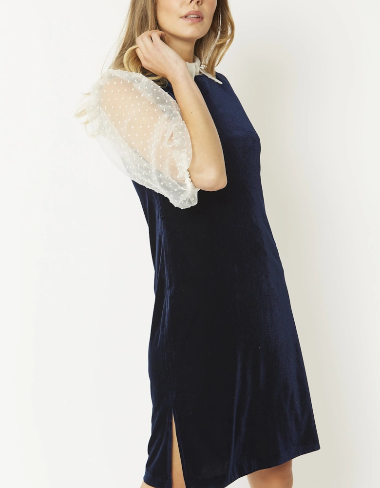 Navy Velvet Dress