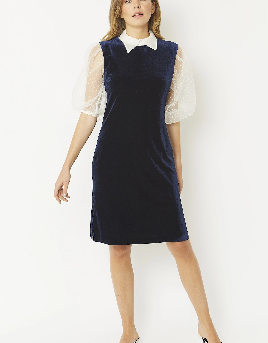 Navy Velvet Dress