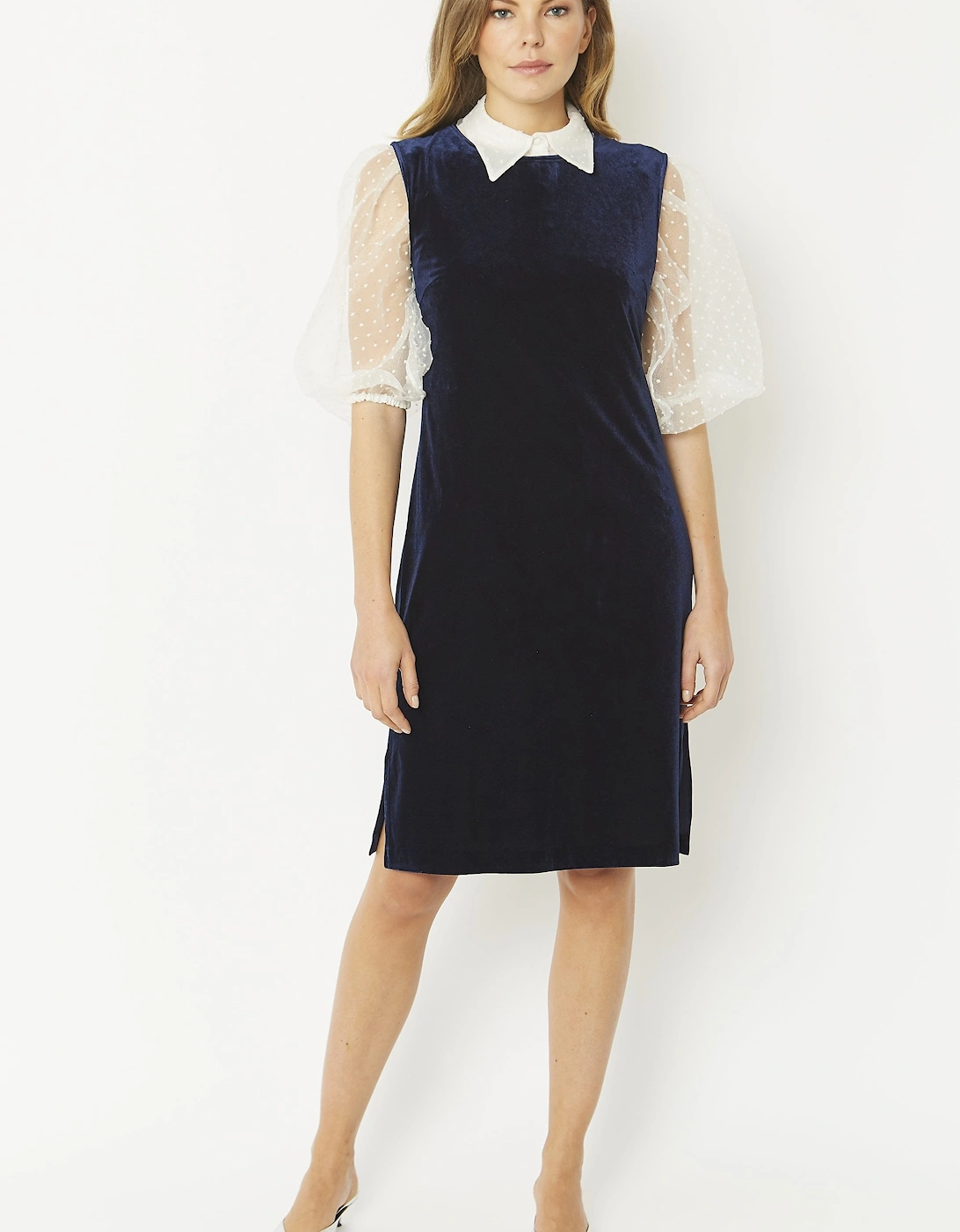 Navy Velvet Dress