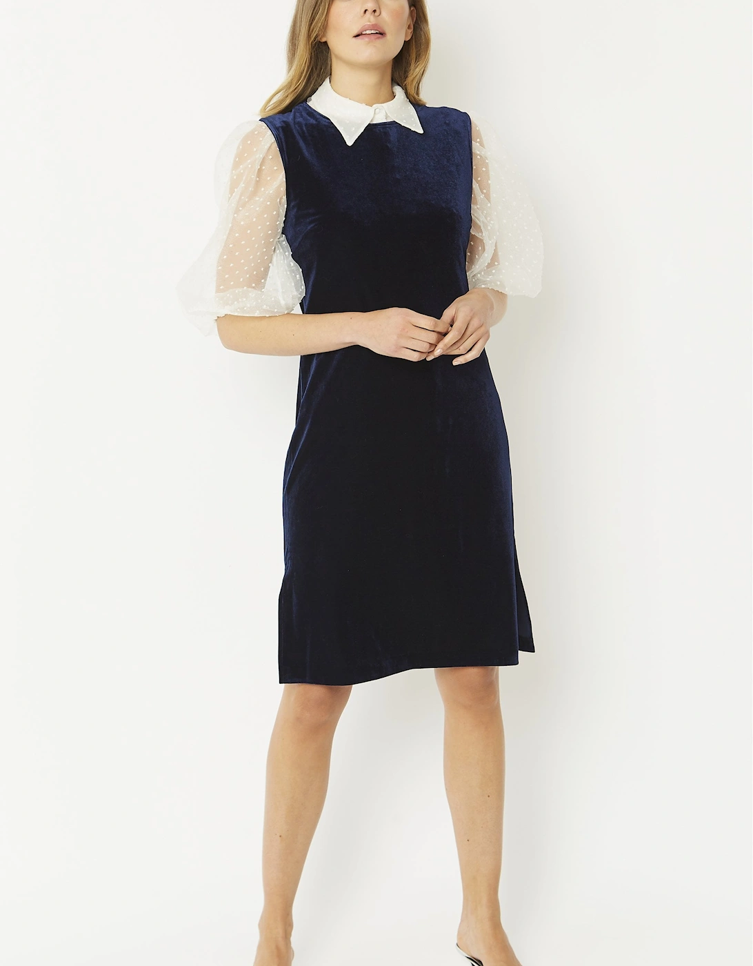 Navy Velvet Dress