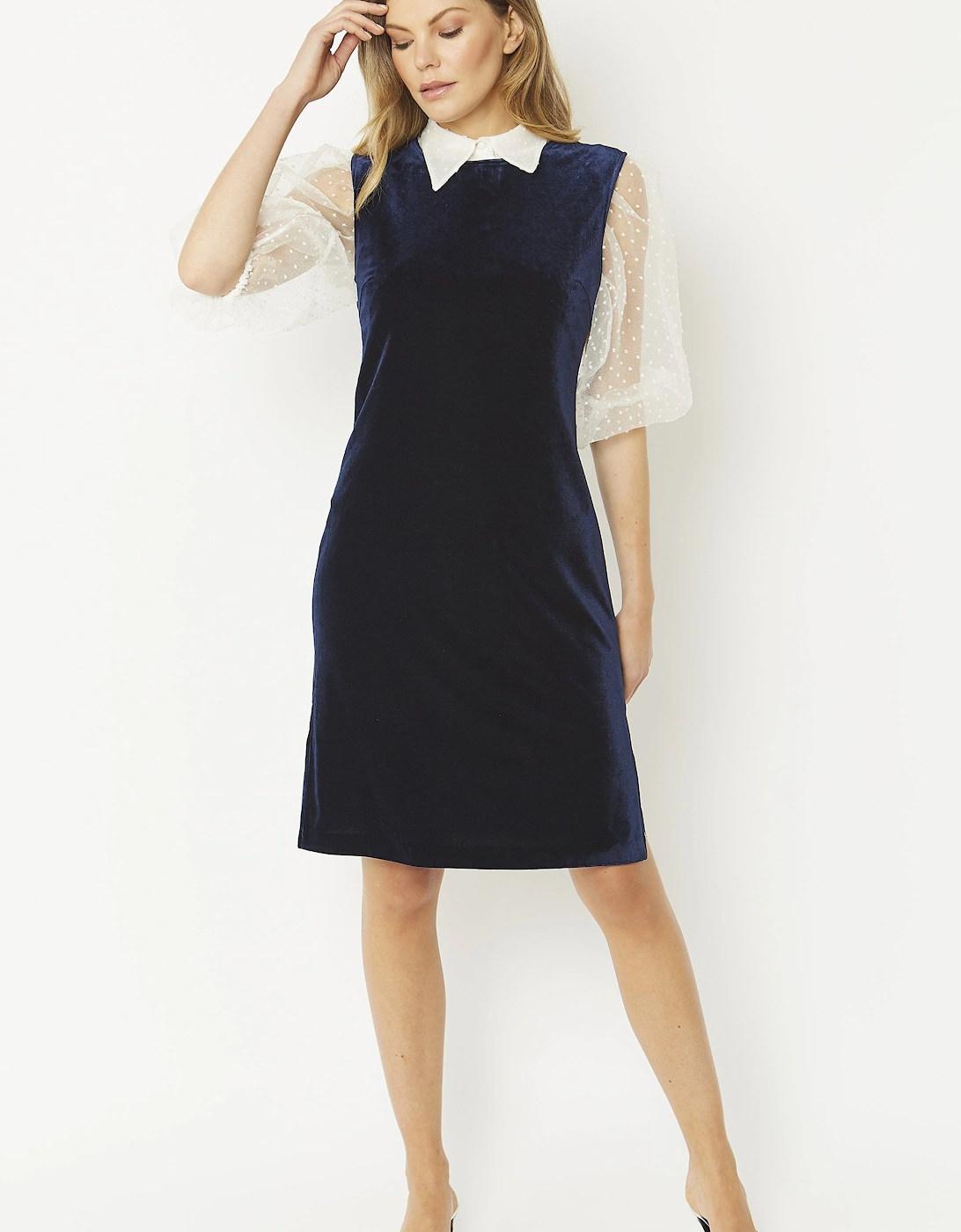 Navy Velvet Dress