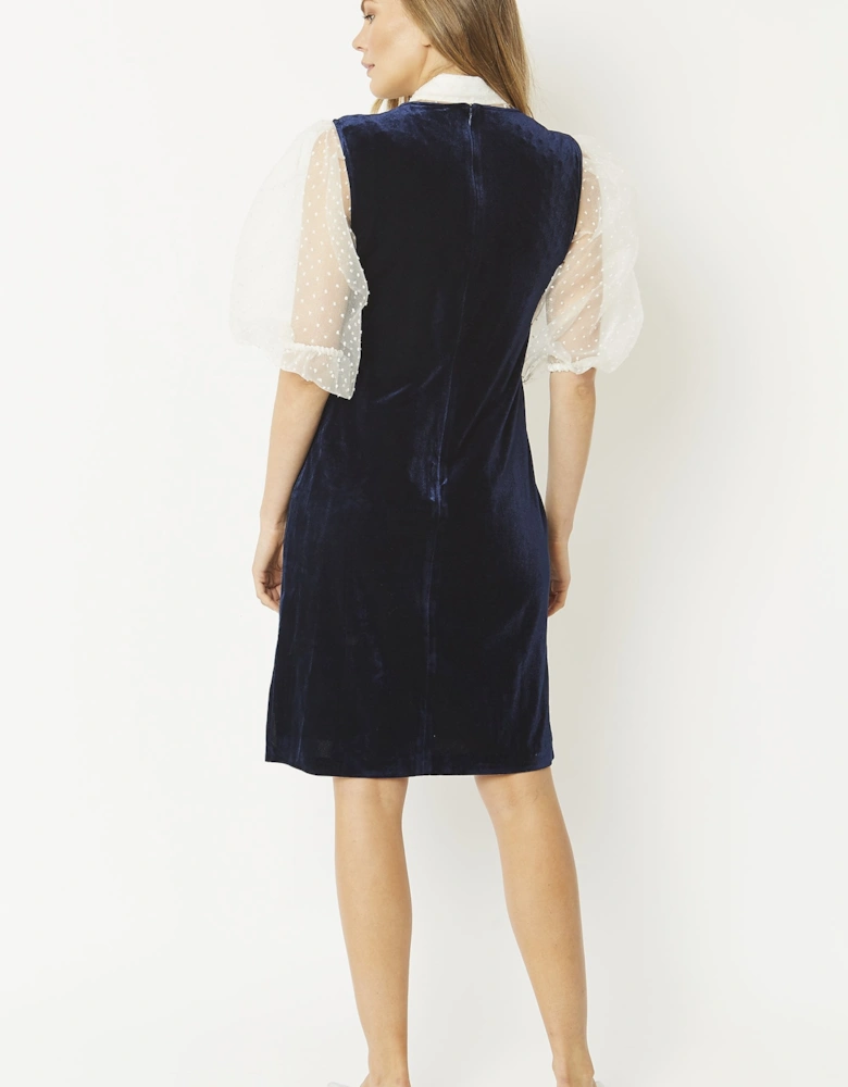 Navy Velvet Dress