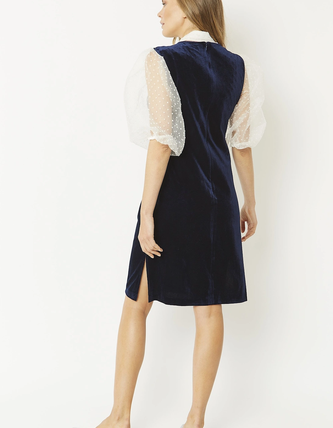 Navy Velvet Dress