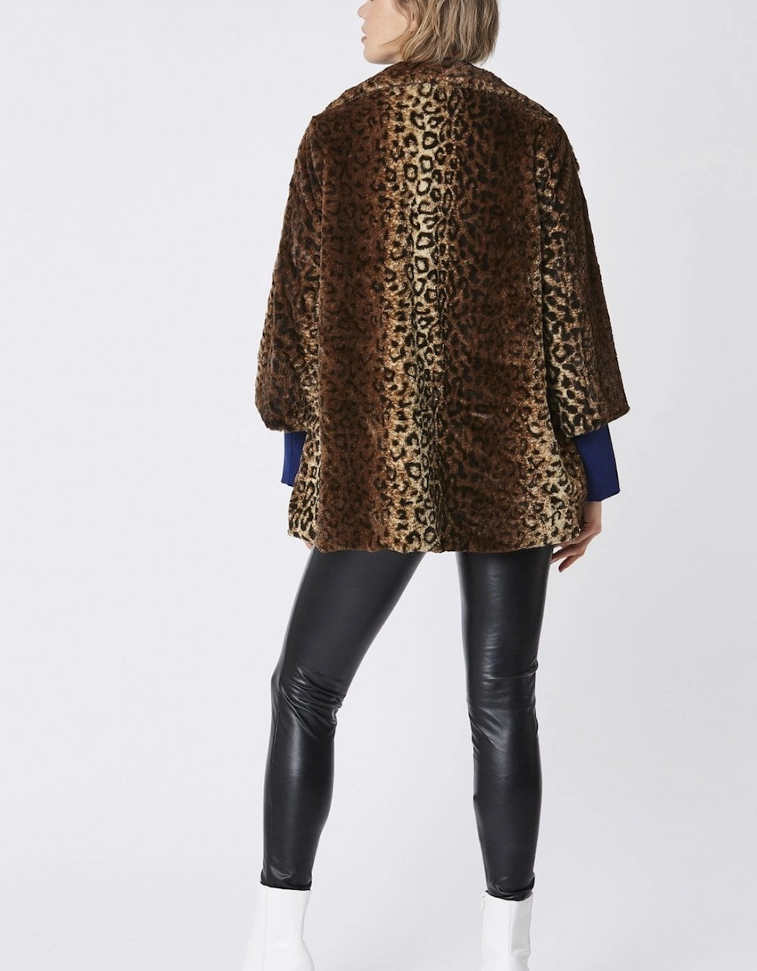 Animal Print Faux Fur Teddy Coat