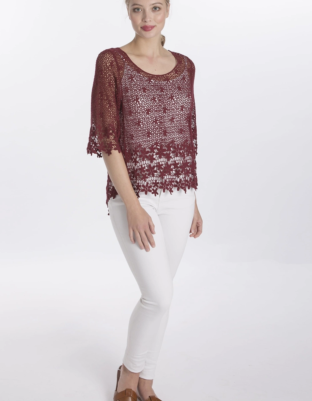 Red Vintage Lace Top, 7 of 6
