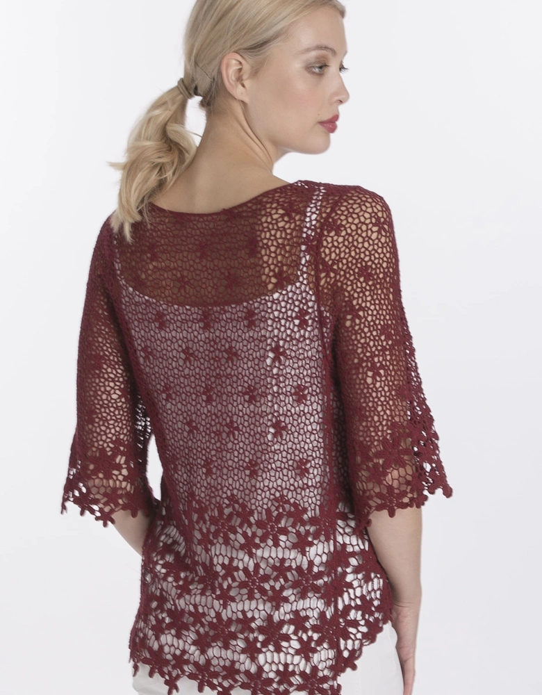 Red Vintage Lace Top