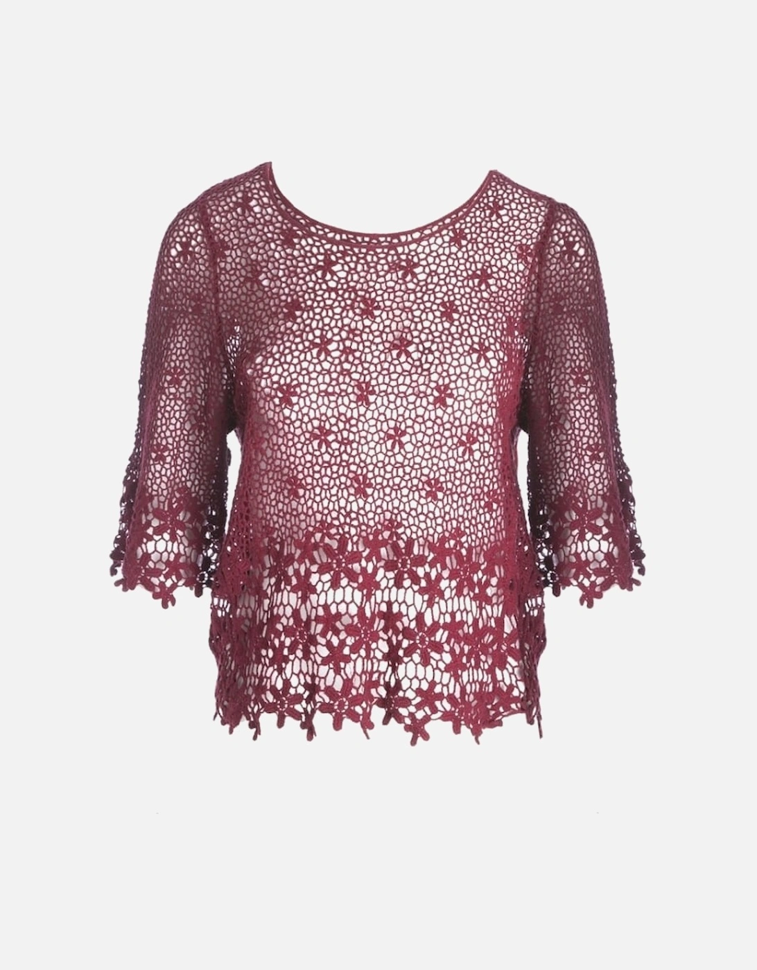 Red Vintage Lace Top