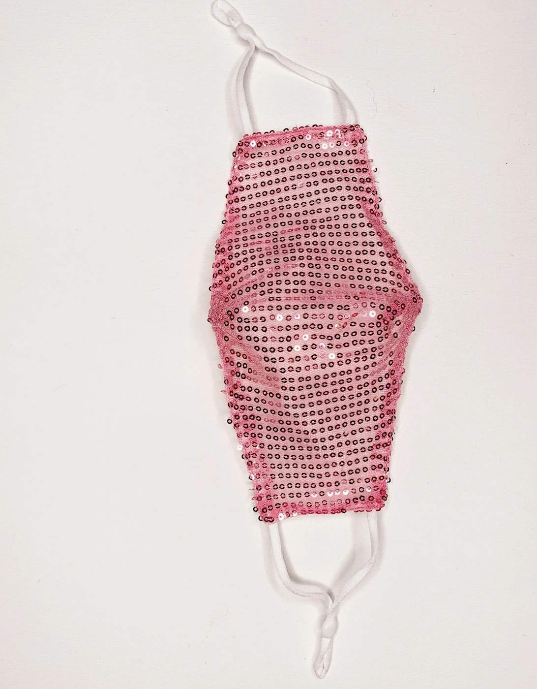 Pink Sequinned Fashion Cotton Face Mask