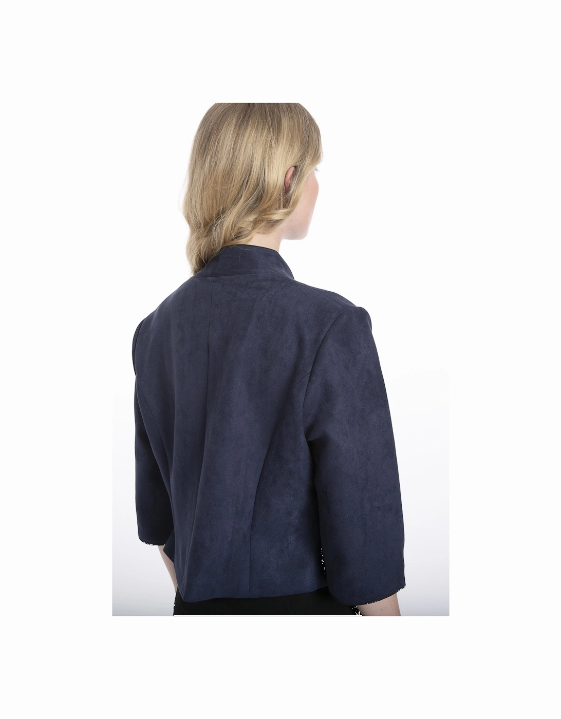 Navy Faux Suede Jacket