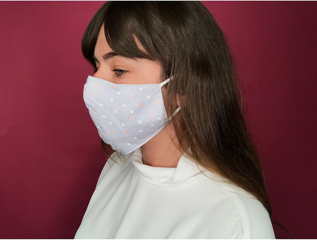 Grey Cotton Fashion Face Mask, 3 of 2