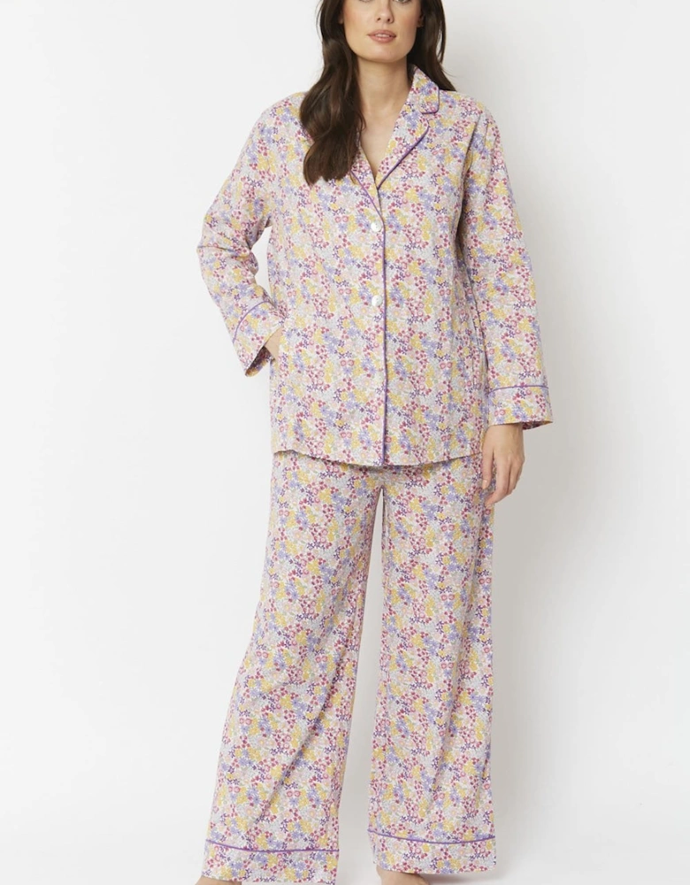 Pink Floral Cotton Pyjamas