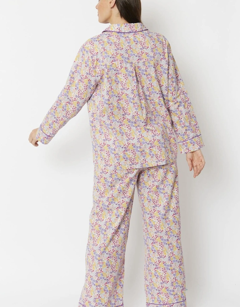 Pink Floral Cotton Pyjamas