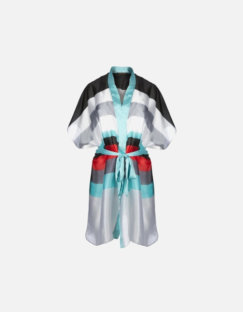 Multi Silk Blend Digital Print Kimono