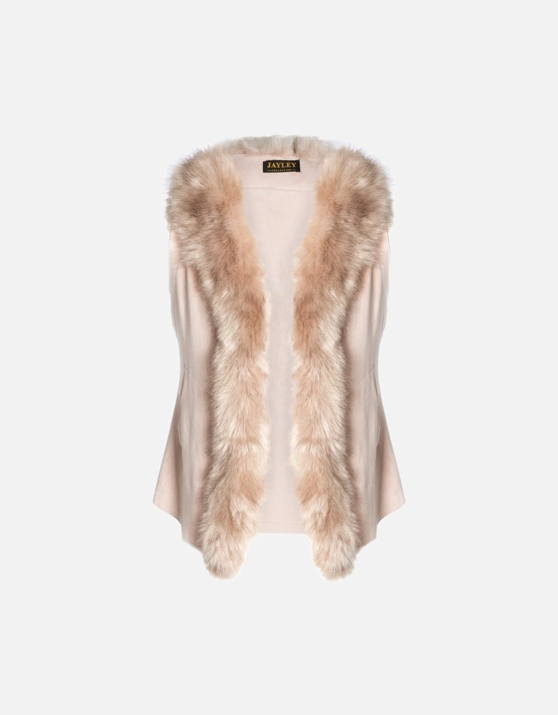 Pink Faux Suede and Faux Fur Gilet, 4 of 3