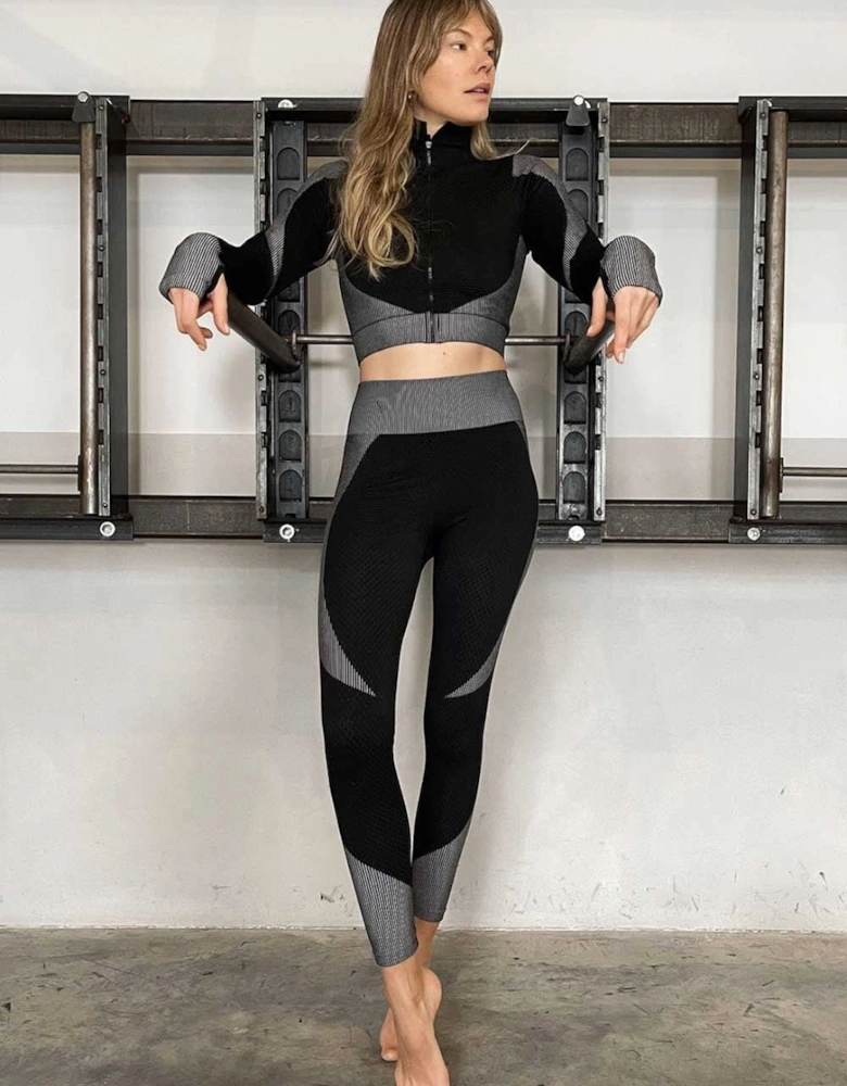 Black Alex Seamless Reflective Leggings