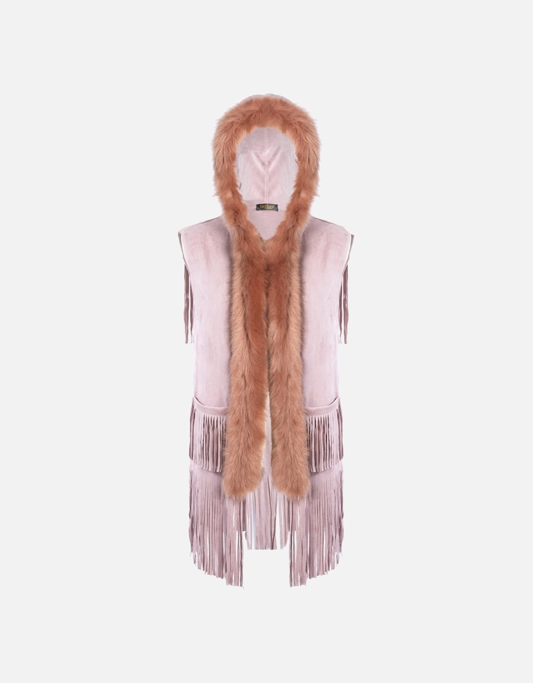 Pink Faux Suede and Faux Fur Gilet, 5 of 4