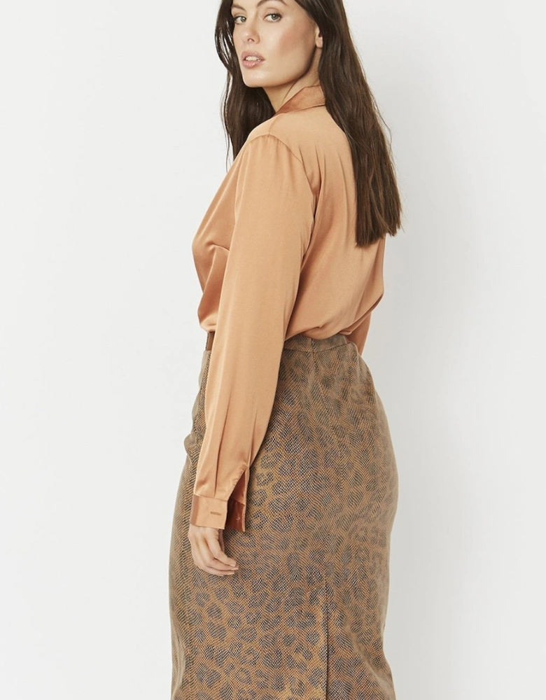 Animal Print Faux Suede Animal Print Skirt