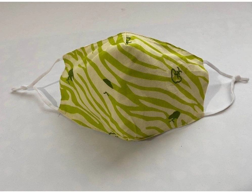 Green Reusable Fashion Face Mask with Filter Pocket, 2 of 1