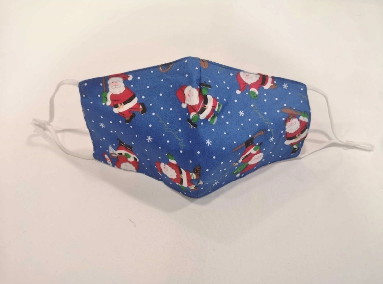 Blue Christmas Reusable Cotton Face Masks