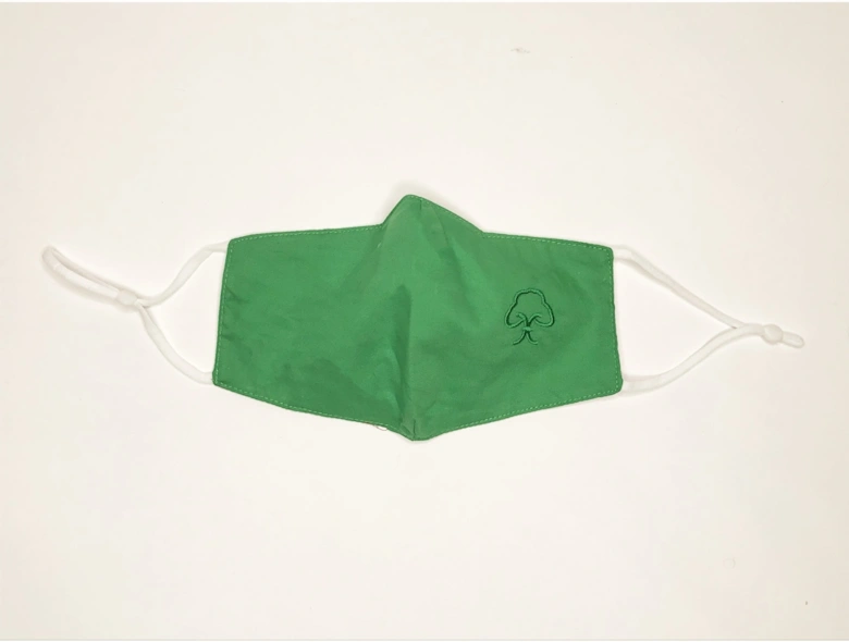 Green Reusable Cotton Fashion Face Mask with Filter Pocket