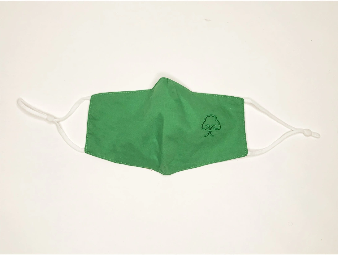 Green Reusable Cotton Fashion Face Mask with Filter Pocket, 2 of 1