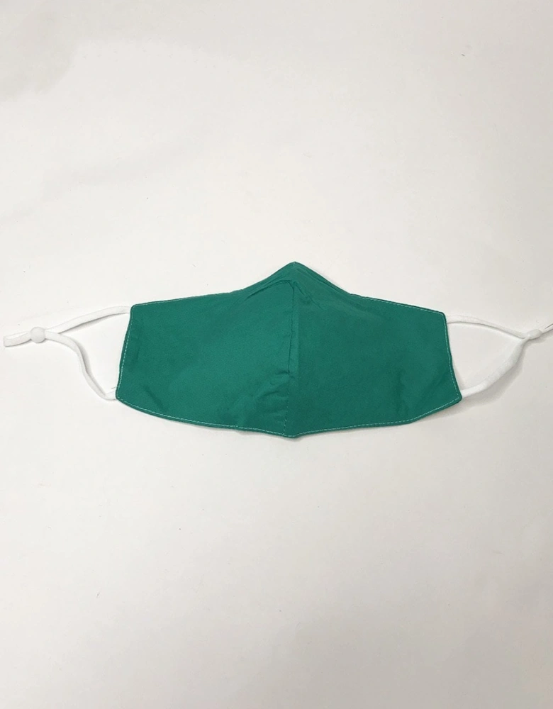 Green Unisex Block Colour Fashion Cotton Face Mask