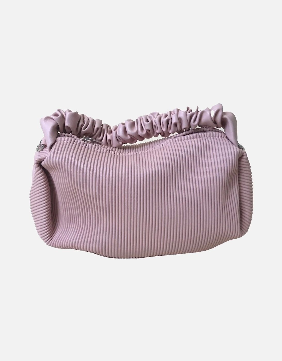 Pink Ruched Baguette Bag