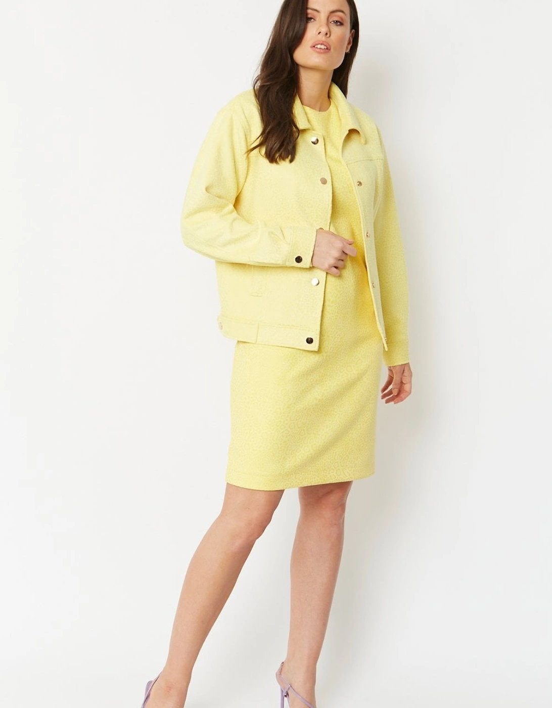 Yellow Faux Suede Jacket