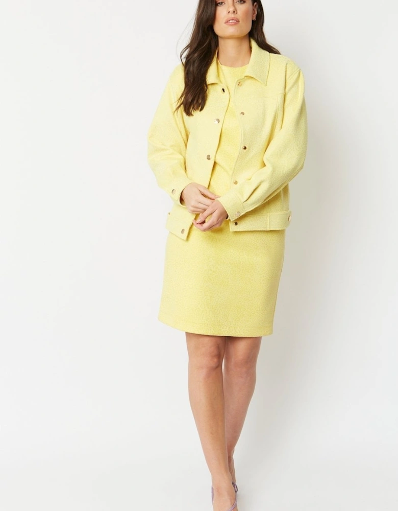 Yellow Faux Suede Jacket