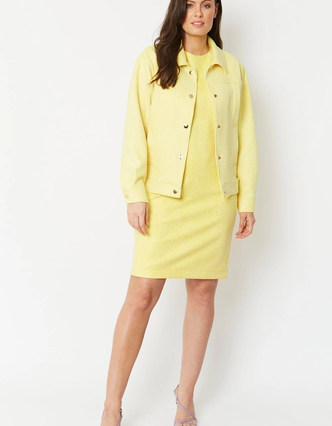 Yellow Faux Suede Jacket