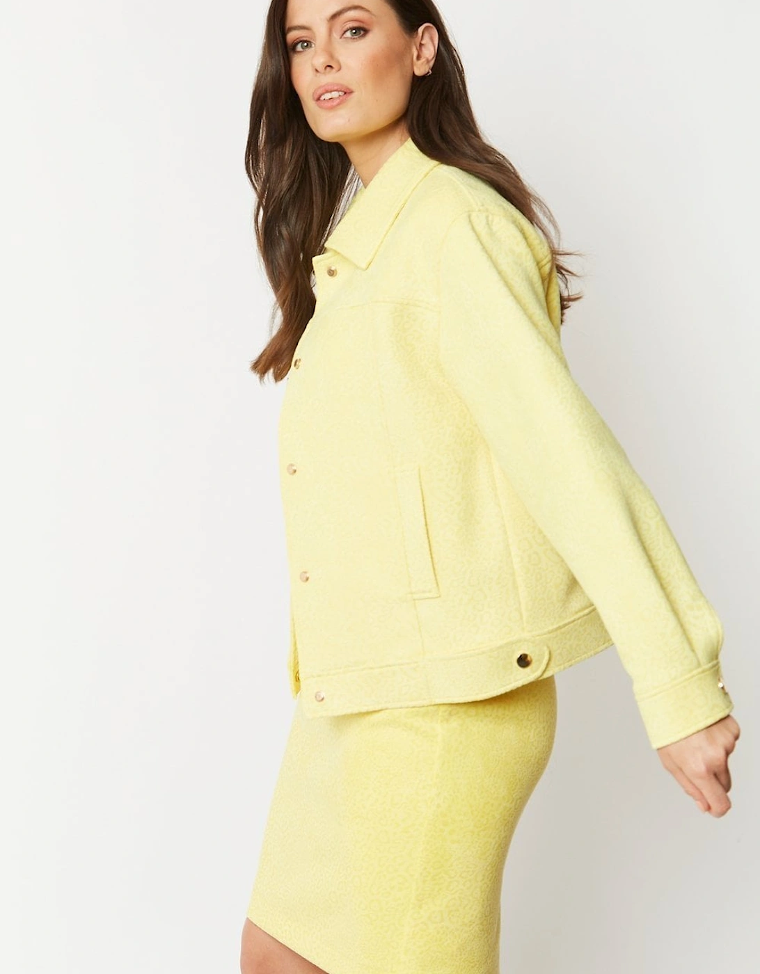 Yellow Faux Suede Jacket