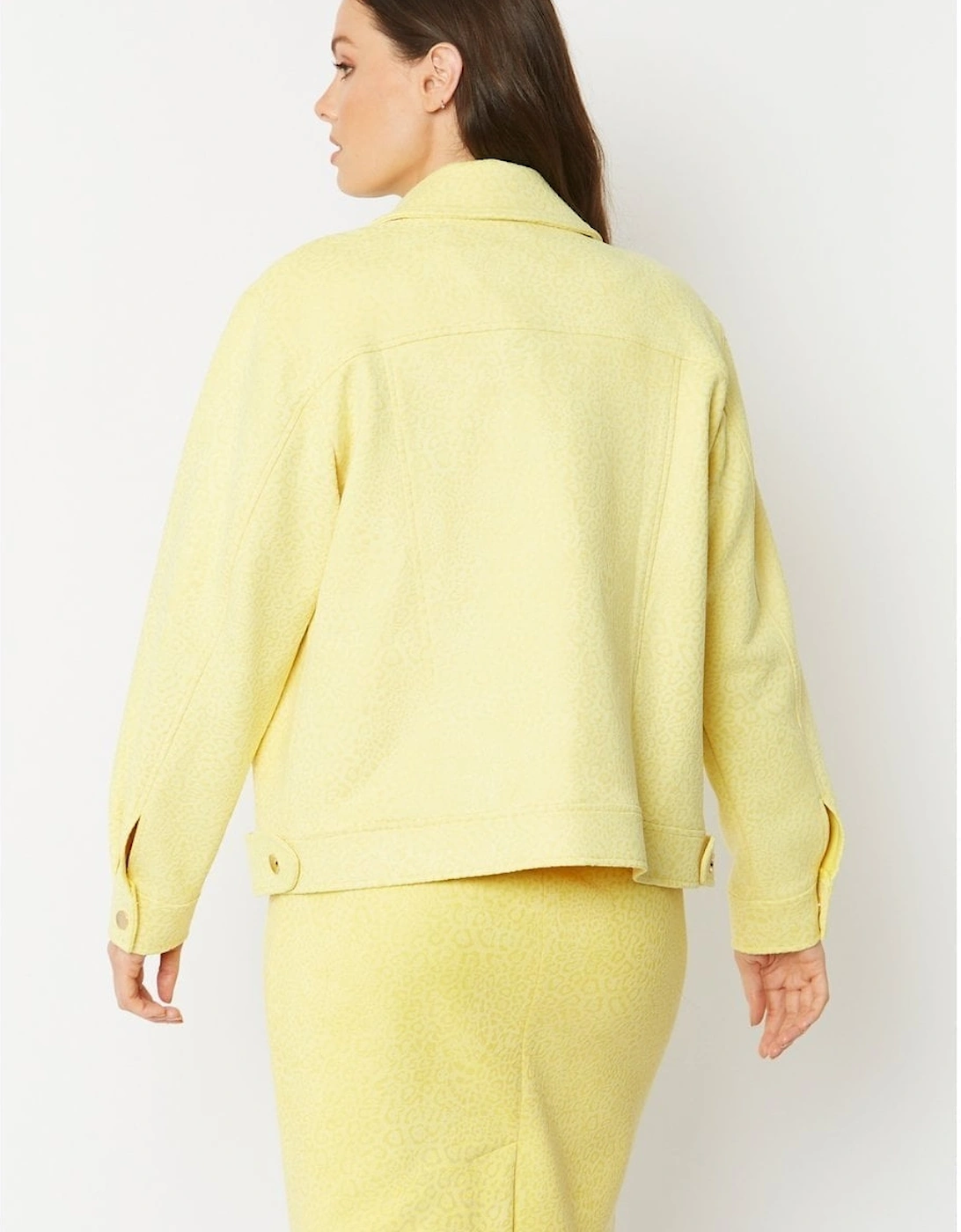 Yellow Faux Suede Jacket