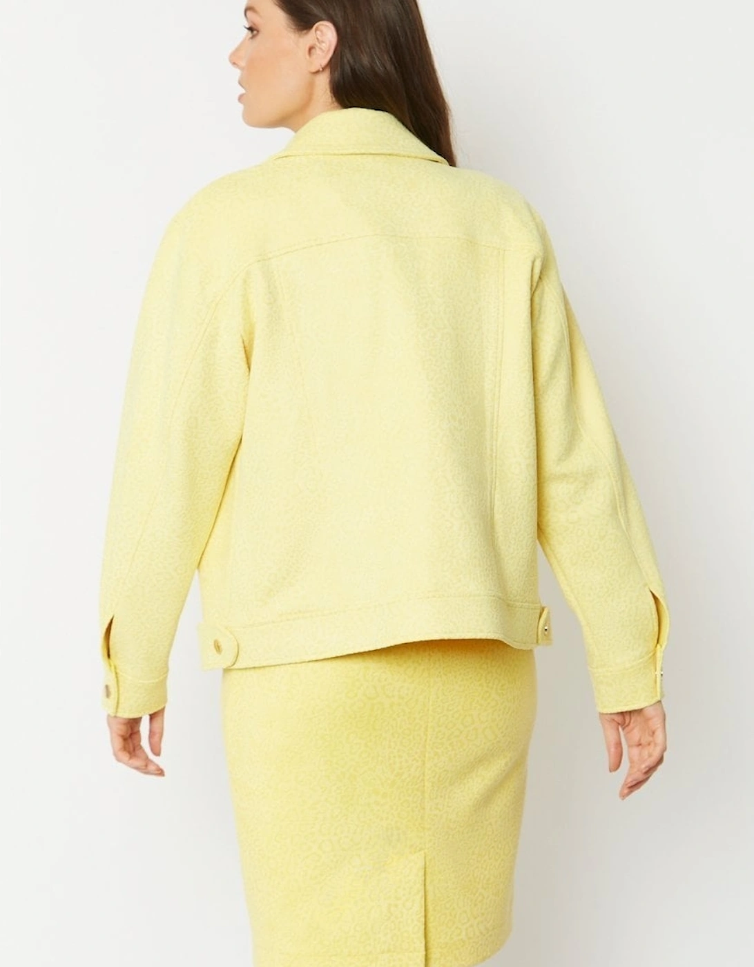 Yellow Faux Suede Jacket