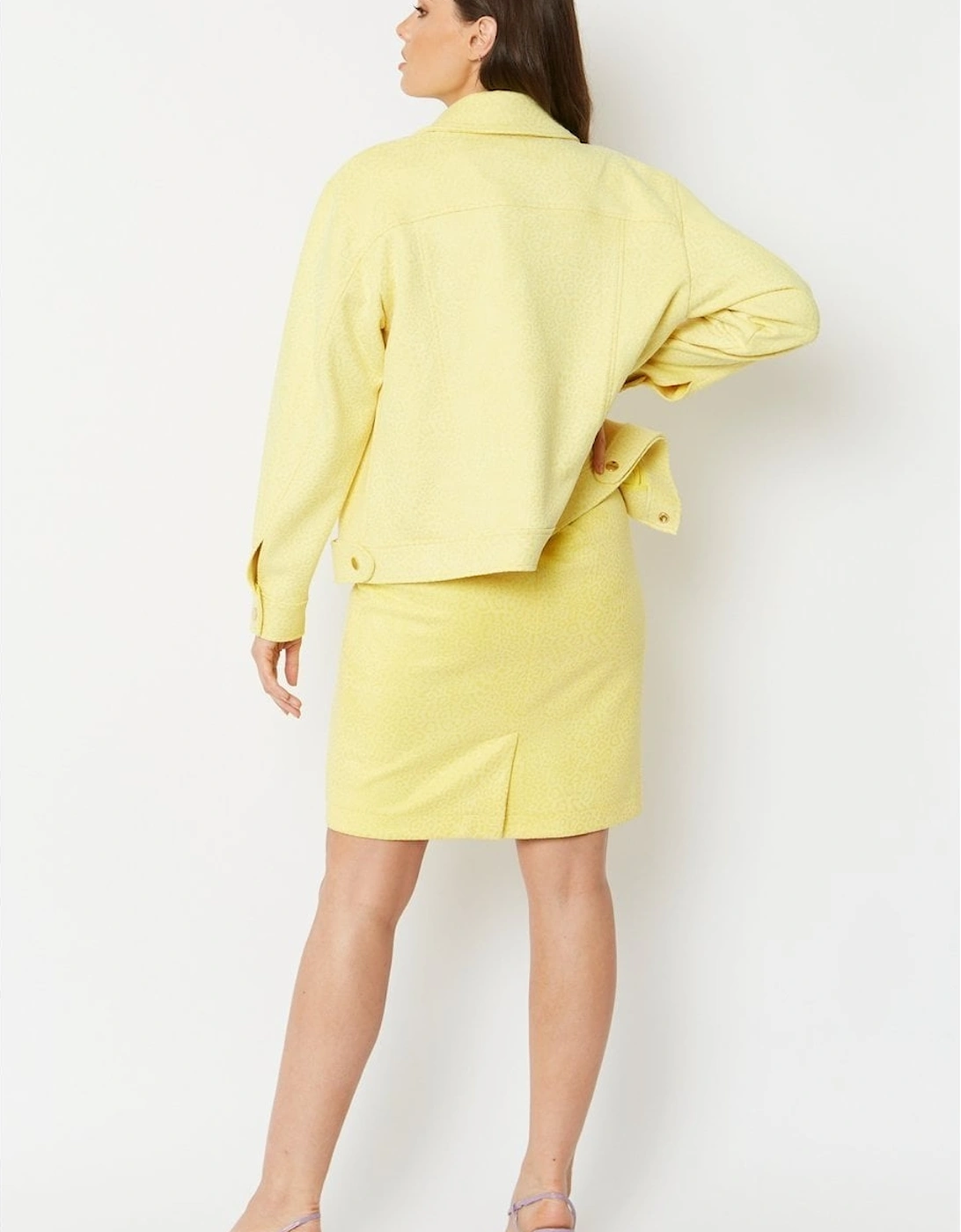 Yellow Faux Suede Jacket